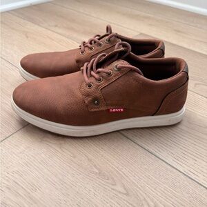 Levi's Men's Brown Faux Leather Lace Up Oxfords Size 8 1/2
